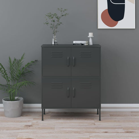 Lady Jillian -  Storage Cabinet Anthracite 80x35x101,5 cm Steel - Model 1
